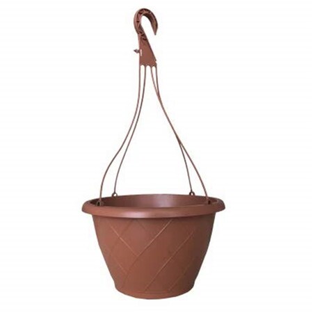 Grilltown 12 in. Weave Hang Basket, Light Terra Cotta GR2495325